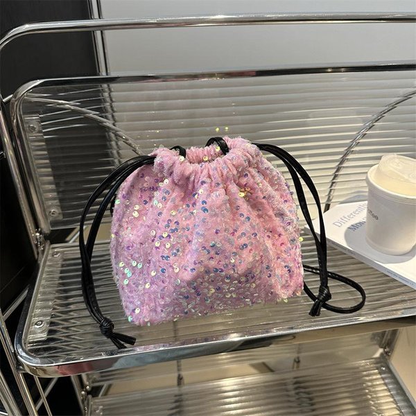 Modna I Spersonalizowana Cekinowa Torebka Damska, Nowa KoreańSka Torebka Typu Worek, Modna Torba Na Ramię, Torebka Crossbody Na WieczóR-image