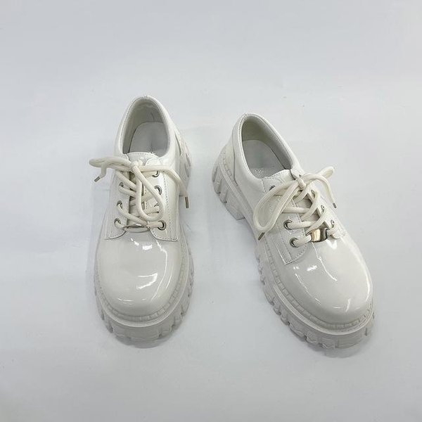 Zapatos De Cuero PU De Suela Gruesa Zapatos Mary Jane Retro Japoneses Chica Jk Estilo BritáNico Pastel De Esponja Zapatos Individuales Tacones 38-image