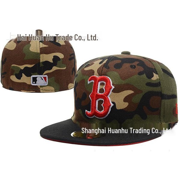 Gorra De BéIsbol De Ala Plana Bordada Boston Red Sox MLB Size 7(5/8) - 60.6Cm Black-image