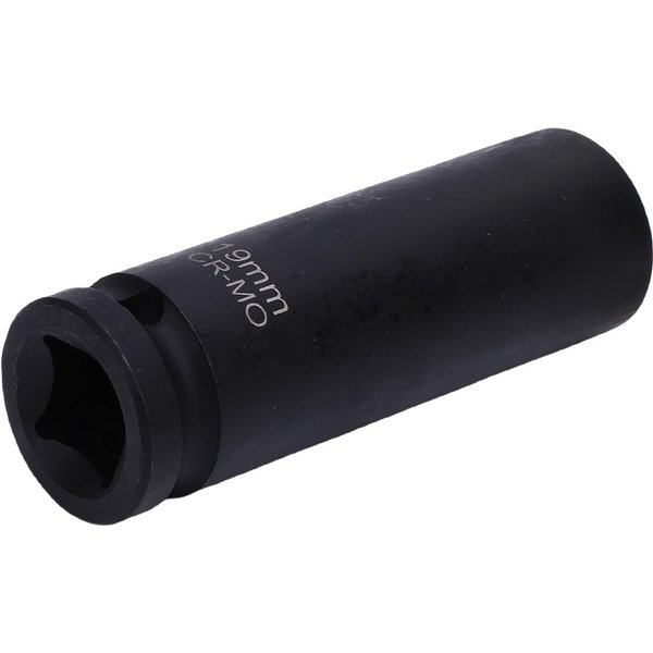 19Mm CienkośCienny Klucz Udarowy 1/2 Cala 6-KąTny Stal CR-MO Do Konserwacji I Napraw Samochodowych Black-image