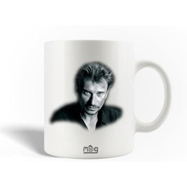 Mug En CéRamique Johnny Hallyday Chanteur Compositeur-image