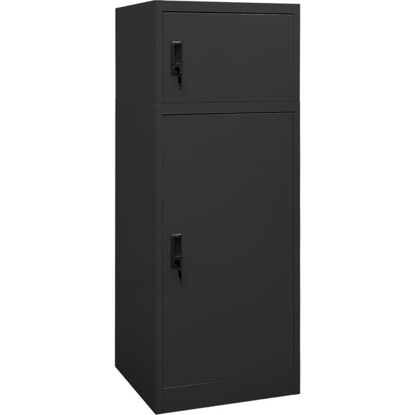 Vidaxl Armario Para Sillas De Montar, Antracita, 53X53X140 Cm, Acero-image
