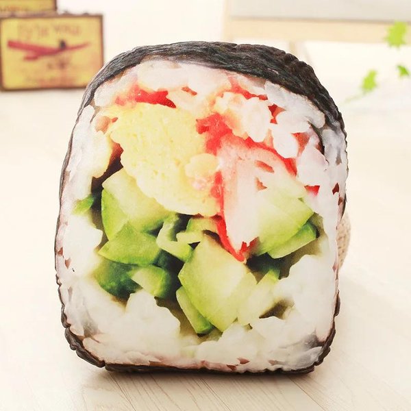 20Cm Kawaii Symulacja Jedzenia Sushi Pluszowe Zabawki Wypchana Lalka Poduszka Poduszka Uroczy WystróJ Domu Dla Dzieci Dzieci Dziewczyny DorośLi Zabawny Prezent-image
