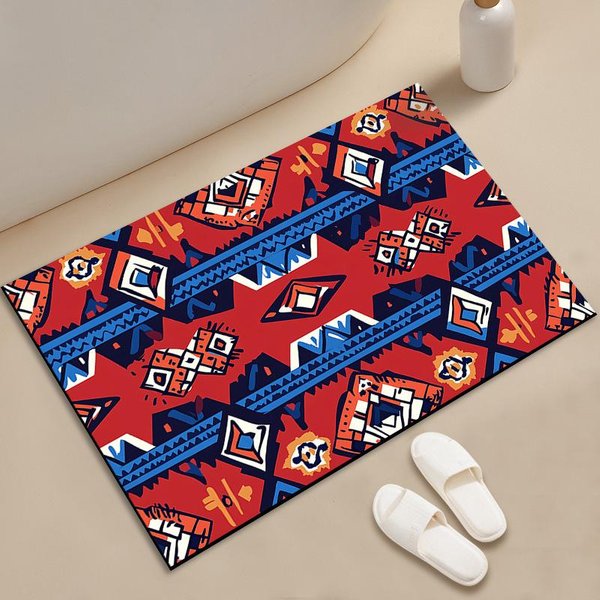 Alfombrilla Absorbente Antideslizante Para Inodoro Alfombrilla Para Inodoro Alfombrilla De Barro Diatomeas Para BañO Alfombrilla Absorbente Simple Para Pies Para El Hogar 40 * 60CM Diatom Mud Blue-image