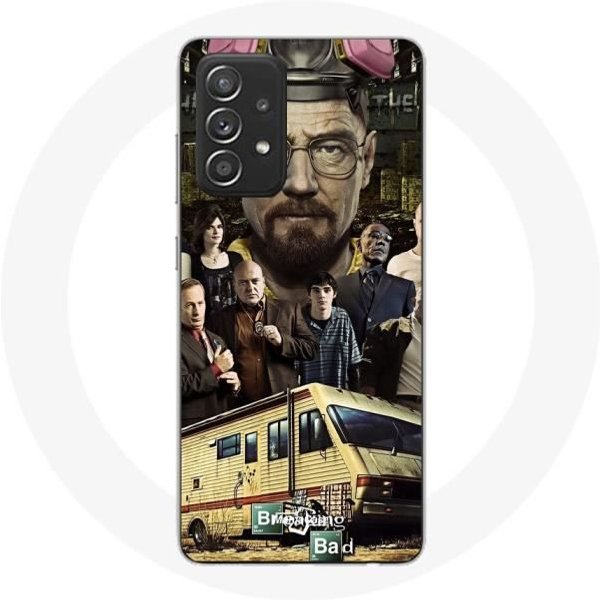 Funda - Maniacase - Samsung Galaxy A33 5G - Silicona Negra - Breaking Bad Heisenberg - Flexible Negro-image