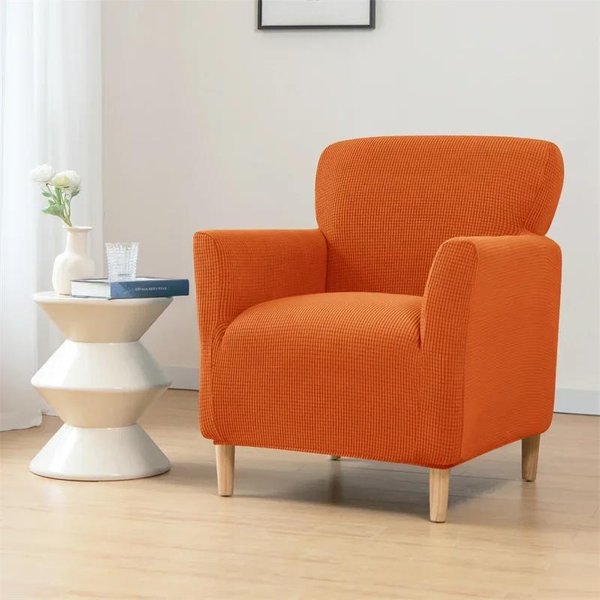 Fundas EláSticas De Forro Polar Para Silla Tub Club Spandex Fundas Individuales Para SillóN Sofá Para Sala De Estar Boda Bar Hotel Protector De Silla-image