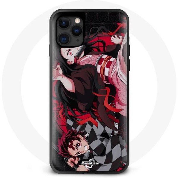 Funda - Maniacase - Iphone 11 Pro Max - Flexible - Negro - Demon Slayer Tanjiro Nezuko-image