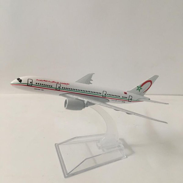 Jason Tutu 16Cm Royal Air Maroc Boeing 787 Model Samolotu Samolot Metalowy Odlewany W Skali 1/400 Samoloty-image