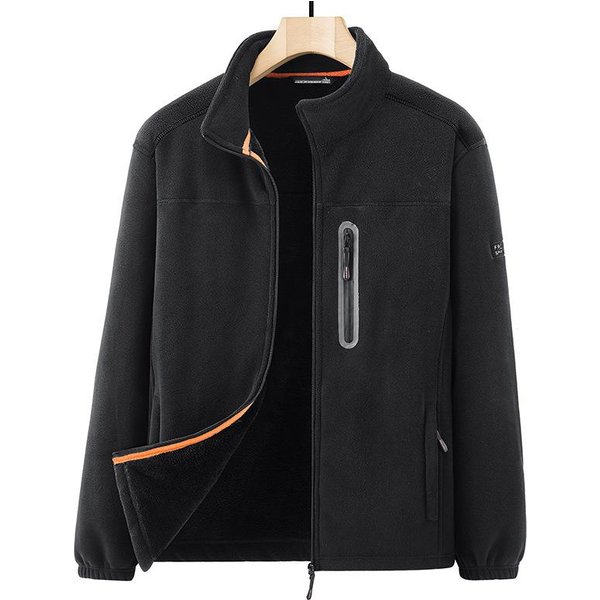 Nueva Chaqueta Polar Para Exteriores De OtoñO E Invierno Para Hombre Con Forro Polar Y Chaqueta Polar MáS Gruesa De OtoñO E Invierno Con Cuello Alto 4XL-image