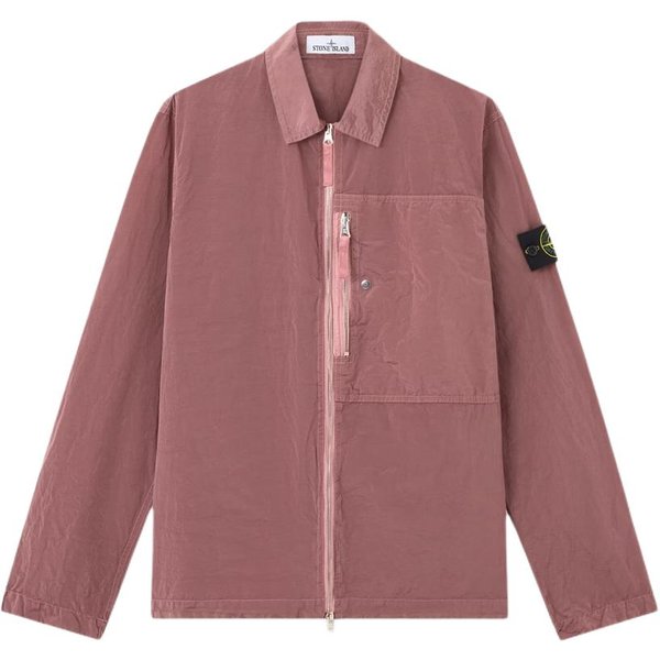 Chaqueta De Manga Larga Con Cremallera Doble Y Bolsillo En El Pecho Con Logo Stone Island Para Hombre L1S151200038S0019-V008G XXL Brown-image