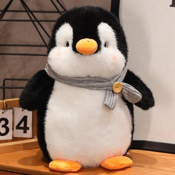 Nuevo MuñEco De PingüIno De Peluche, Lindo MuñEco De PingüIno PequeñO, MuñEco Reconfortante Para NiñOs, Regalo De CumpleañOs 25Cm Black-image