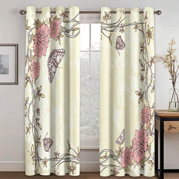 Luksusowe ZasłOny 3D Z Motywem Róż, Zestaw DwóCh Paneli, ZaciemniająCe ZasłOny Do Sypialni I Salonu. 50W60H(Cm)X2Pcs&Rod Pocket-image