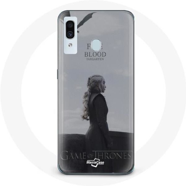 Funda - Maniacase - Samsung Galaxy A20 - Juego De Tronos - Daenerys Targaryen - Flexible Negro-image