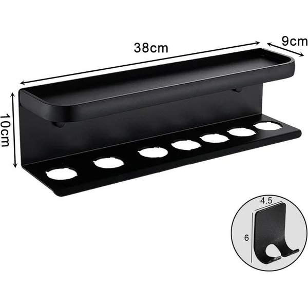 Soporte De Pared Para Secador De Pelo, Estante Dyson Airwrap, Soporte Para Rizador De Pelo, Soporte Para Secador, ArtíCulos De Maquillaje, Soporte Para Dyson, Organizador De BañO-image