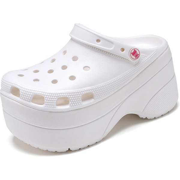 Sandalias SúPer Altas, Zapatillas De Verano Para Mujer, Sandalias Con Plataforma, Suela Exterior Gruesa, Zapatillas De Playa, Chanclas, Calzado Para JardíN 35-43 39 Blanco-image