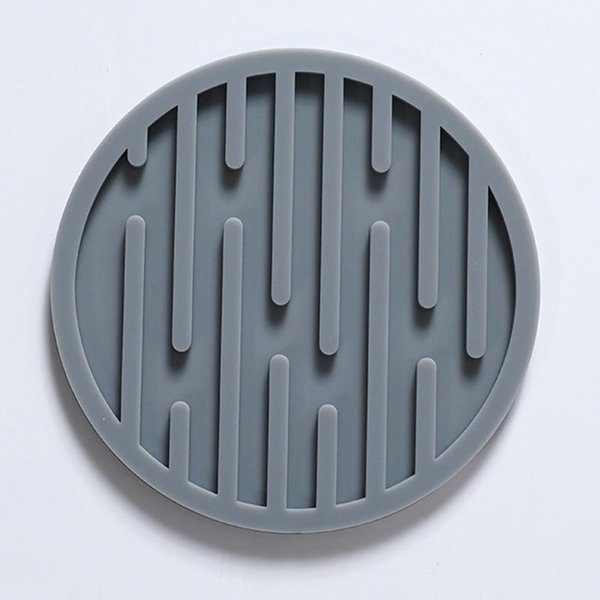 Posavasos De Silicona De 10Cm Redondo Resistente Al Calor Alfombrilla Para Taza De Café Protector Para Taza De Té DecoracióN Alfombrilla Para Mesa Suministros De Cocina Para El Hogar 10Cm&Round Gris-image