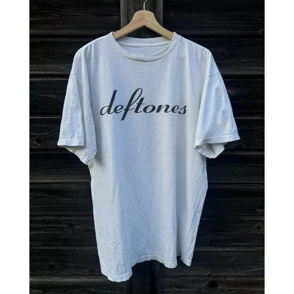 Deftones Logo De Banda BáSico Retro Estilo Unisex Camiseta Remake S-5XL Camiseta Unisex L White-image