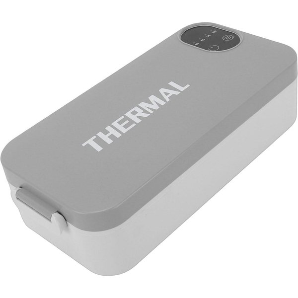 Fiambrera Calefactable Acero Inoxidable 304 PortáTil Calentador De Comida Pantalla Digital Para Viajes En Coche White-image