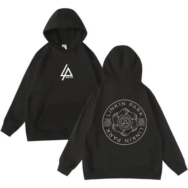 Europejski I AmerykańSki Zespół Rockowy Linkinpark Park Jesienno-Zimowa Bluza Z Kapturem Dla MężCzyzn I Kobiet Pulower Hoodie 4XL Black-image