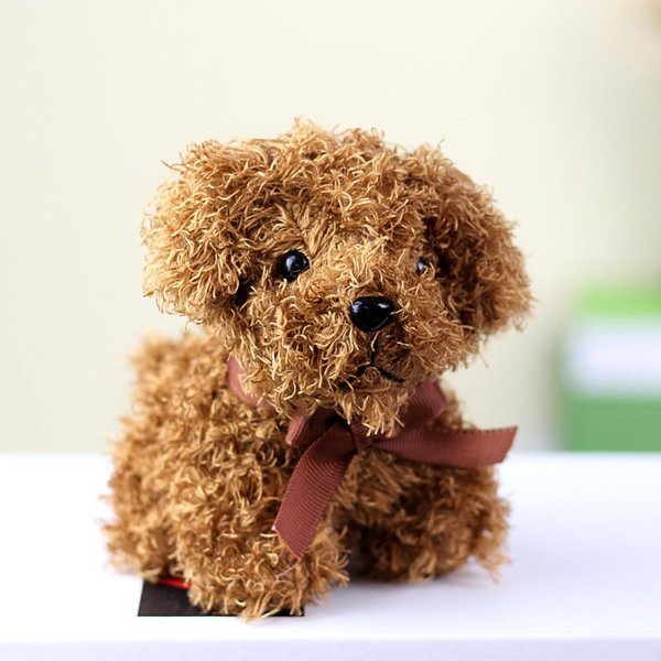 Urocza KreskóWkowa Pluszowa Lalka Towarzysz Piesek Teddy Kawaii ZwierząTko Pluszowa Zabawka 12Cm Super MięKki Symulacja Szczeniaczka Breloczek Prezent-image