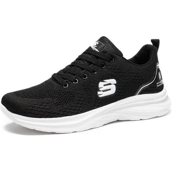 Zapatos De Pareja Sencillos Nuevos De Primavera Zapatos Deportivos Casuales Para Correr Ligeros Y Transpirables Zapatos De Tejido Volador Para Hombres Y Mujeres 42 Black-image