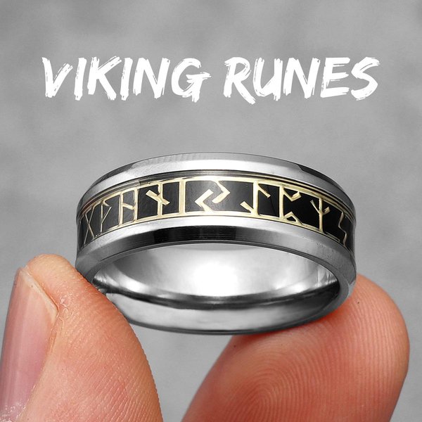 Anillos Sencillos NóRdicos Vikingos De Acero Inoxidable Para Hombre Y Mujer, Punk, Vintage, Para Novio, JoyeríA Para Motero, Creatividad, Regalo 11-image