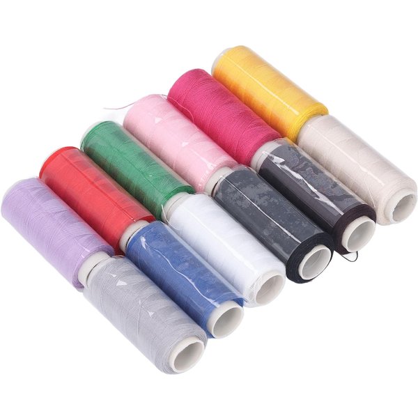Hilo De Coser Para El Hogar 12 Colores 250 Yardas Hecho A Mano Hilo De Coser De PoliéSter Juego De Herramientas Para Coser A Mano, Bordado Y Patchwork-image