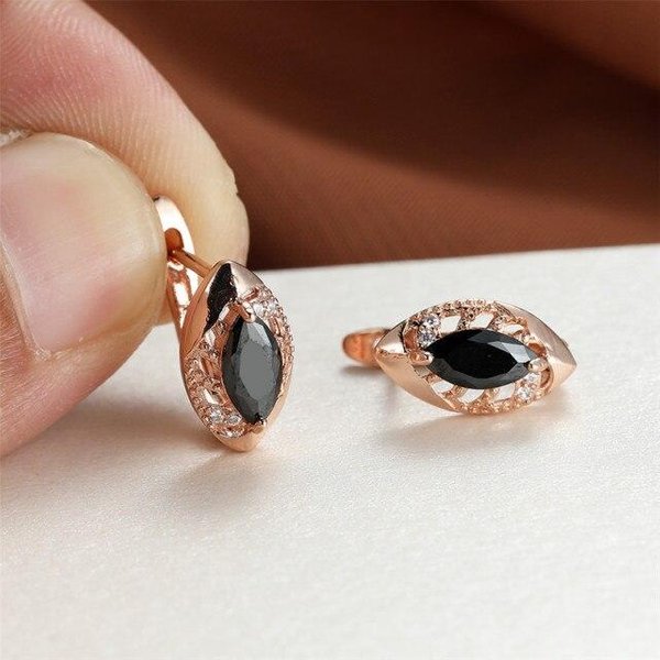 Pendientes De Aro De Circonita ArcoíRis De Moda Simple Oro Rosa Color Plata Pendientes Femeninos Lindos Multicolor Pendientes De Piedra Natal Para Mujer-image