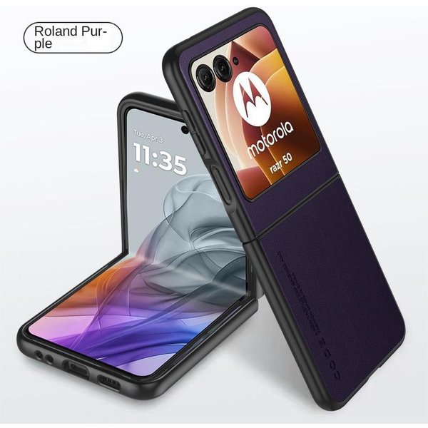 Luksusowe Etui Premium Ze SkóRy Dla Motorola Razr 50 Ultra Moto Razr50 50Ultra Razr40 WstrząSoodporne Twarde Plastikowe Etui Na Telefon Moto Razr 40-image