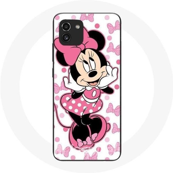 Funda - Minnie Mouse - Samsung Galaxy A03 - Silicona - Flexible - Rosa Negro-image