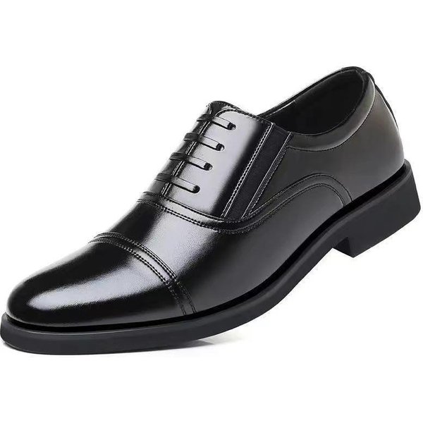 Zapatos De Cuero Zapatos De Hombre Estilo BritáNico Punta Afilada Zapatos De Cuero Para Hombre Tres Articulaciones OtoñO Moda Tendencia Ropa Formal Zapatos Casuales De Negocios 44 Black-image