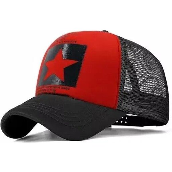 Modna Wiosenna Czapka Baseballowa Snapback Czapki Siatkowe Czapki Hip Hopowe Fajne MęSkie Czapki Damskie Outdoorowe Codzienne Kapelusze PrzeciwsłOneczne Red-image