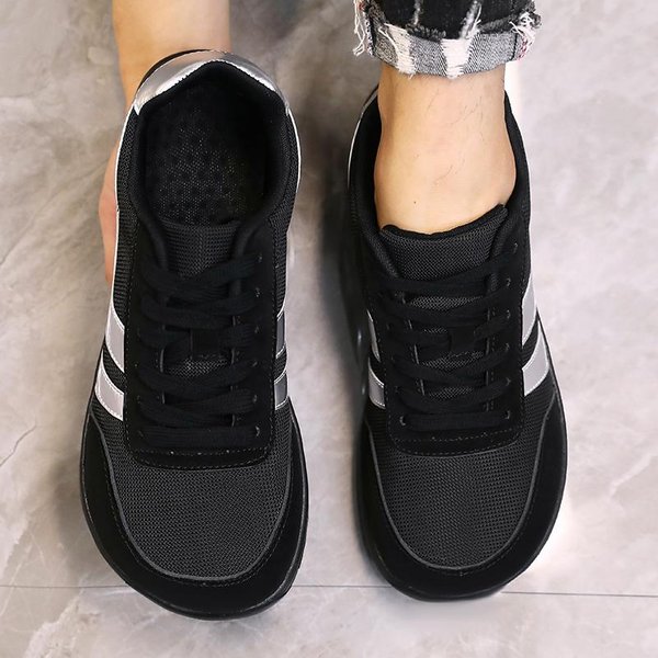 Szerokie Buty AntypośLizgowe Lekkie OddychająCe Buty Do Biegania Minimalistyczne Buty Do Treningu Crossowego Na Boso AntypośLizgowe Buty Do Chodzenia Z Palcami 45 Gray-image