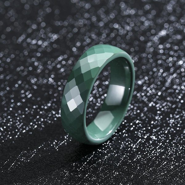 6Mm Ceramiczna ObrąCzka ŚLubna Unisex, Czarny BiałY Zielony Niebieski Lawendowy PierśCionek Dla Kobiet I MężCzyzn, Hipoalergiczny, Rozmiar US 5-12 9-image
