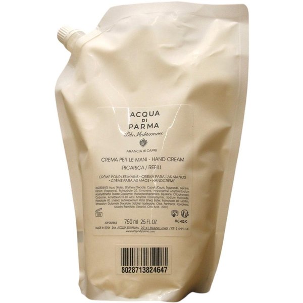 Acqua Di Parma, Blu Mediterraneo - Arancia Di Capri, Nutritiva, Crema De Manos, Naranja, Recarga, 750 Ml-image
