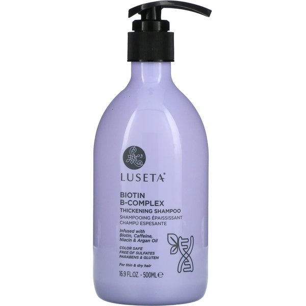 Luseta Beauty, Champú Fortalecedor Con Complejo B Y Biotina Para Cabello Fino Y Seco, 16,9 Fl Oz (500Ml)-image