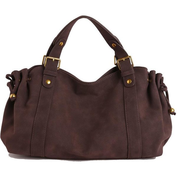 Bolso Tote, Bolso Mate Retro De Moda, Nuevo Bolso Suave De Cuero Plegado Relajado Para Mujer, Bolso De Mano Sencillo Para El Trabajo Black-image