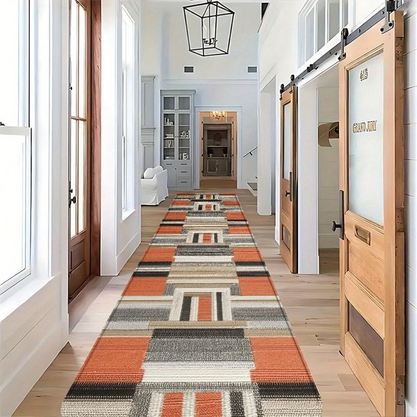 Nowoczesny Geometryczny Dywanik Mata WzóR Dywanu BieżNik PodłOgowy Dekoracja Domu Salon Korytarz WejśCie Sypialnia WnęTrze Luksusowy Design 50X150Cm(20X59In)-image