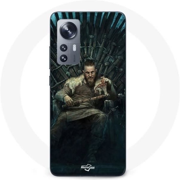 Coque Maniacase Pour Xiaomi 12 5G Vikings Ragnar Lothbrok Trone De Fer Game Of Thrones Negro-image