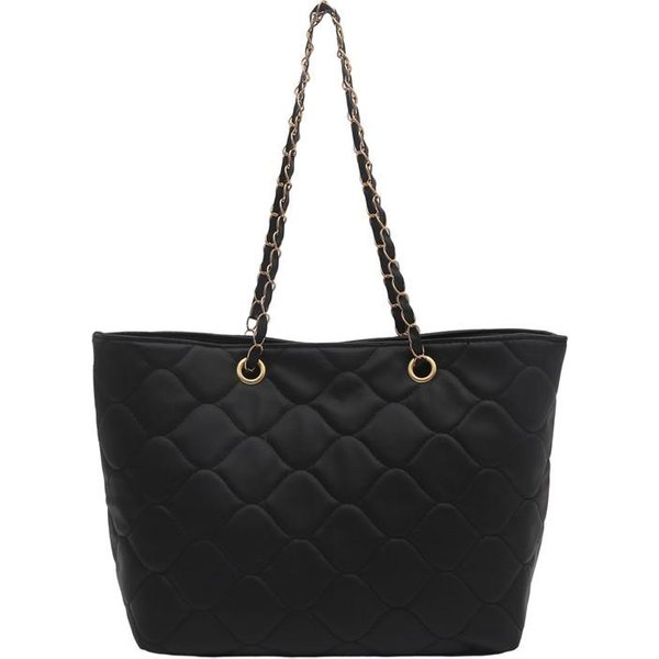 Nowa Modna Siatka Diamentowa ŁAńCuszek Torba Pod Pachę - DużA Pojemność Wszechstronna Torba Na Ramię Crossbody Dla Kobiet Czarny-image