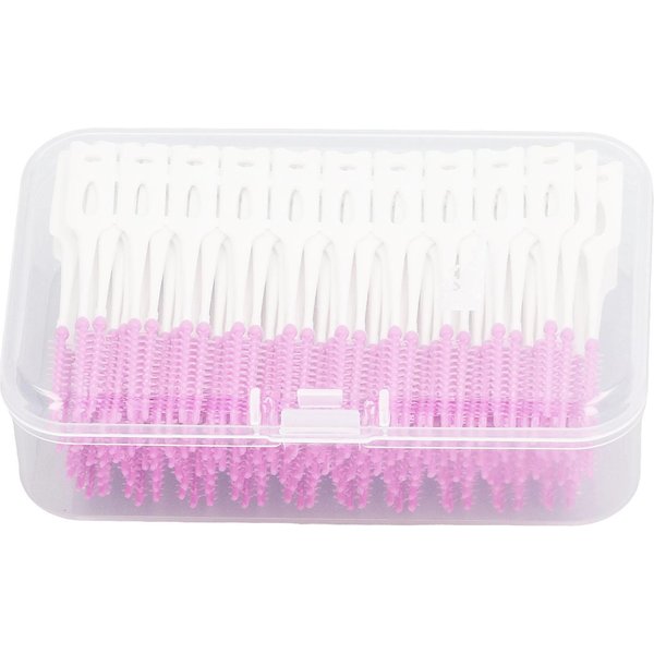 200 Piezas Cepillo Interdental Desechable Suave Silicona Hilo Dental Limpieza Dental Palillos De Dientes Para Cuidado Bucal-image