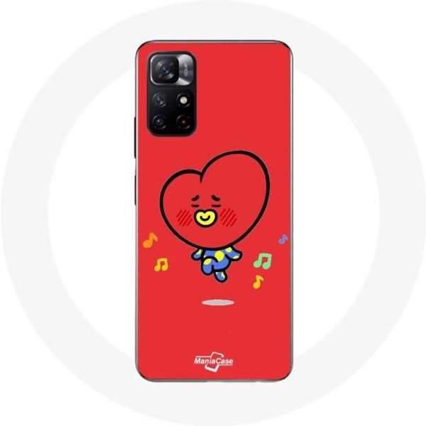 Funda - BTS - Xiaomi Redmi Note 11S 5G - Flexible - Roja - BT21 Tata V Rojo-image