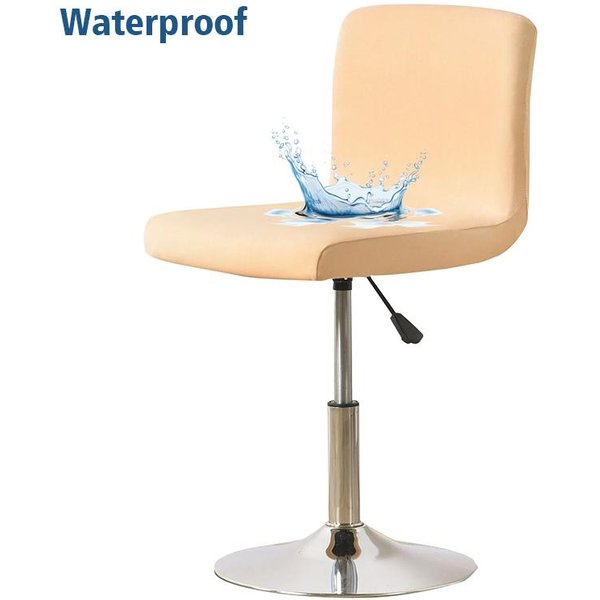 Funda Impermeable Para Silla De Taburete De Bar Respaldo Corto Oficina Silla Giratoria Elevable Funda EláStica Para Asiento Para Hotel Banquete Comedor Universal-image