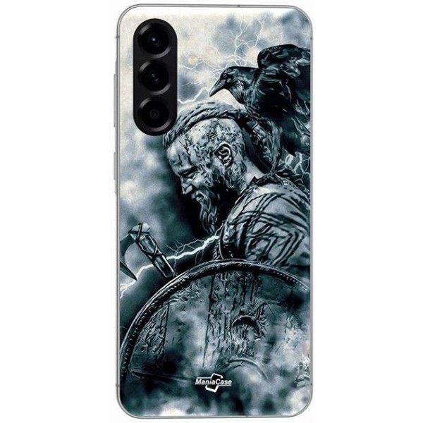 Funda Para Samsung Galaxy A56 Vikingos Ragnar Lothbrok Escudo Cuervo Maniacase Negro-image