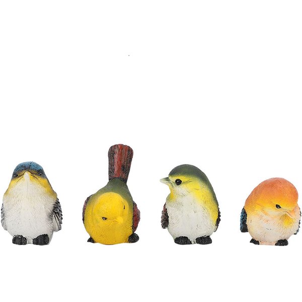 4 Piezas PáJaros De Resina Animal Figurita DecoracióN CéSped JardíN Patio Adornos-image