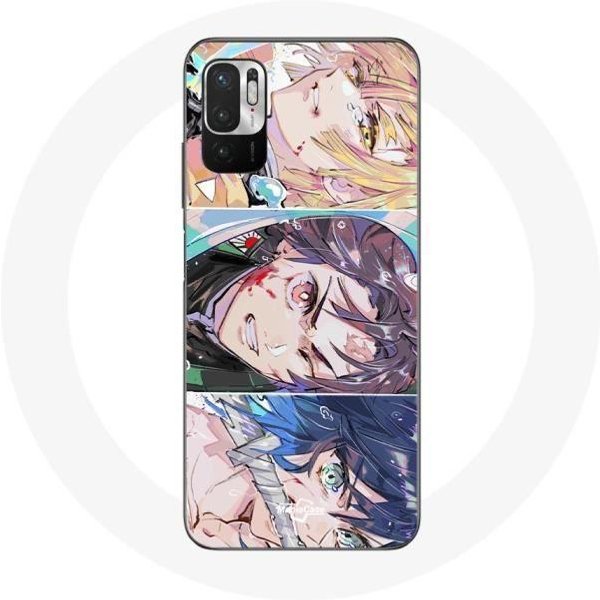 Funda Para Xiaomi Poco M3 Pro Tanjiro Inosuke Y Zenitsu Demon Slayer Kimetsu No Yaiba Manga-image