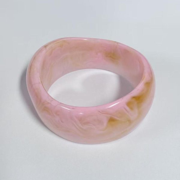 Pulsera GeoméTrica Irregular Exagerada De Resina Para Mujer - Brazalete Ancho De Moda-image