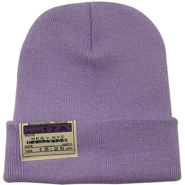 Gorros De Invierno Para Mujer Moda Sombrero Con ProteccióN Para Las Orejas Sombrero De Lana Sombrero De Punto OtoñO E Invierno One Size Morado Claro-image