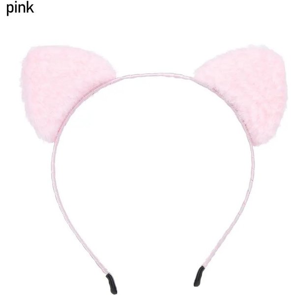 Urocza Koronkowa Opaska Z Uszami Kota Kostiumowe Opaska Do WłOsóW Kobiety Dziewczyny Cosplay Nakrycie GłOwy Maskarada Anime Kostium Imprezowe Akcesoria Do WłOsóW RóżOwy-image