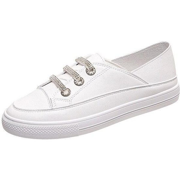 Zapatillas De Deporte Para Mujer, Zapatos Vulcanizados Transpirables A La Moda, Plataforma De Cuero Pu, Tenis Informales Femeninos, Zapatos De Mujer Yyj214 40-image